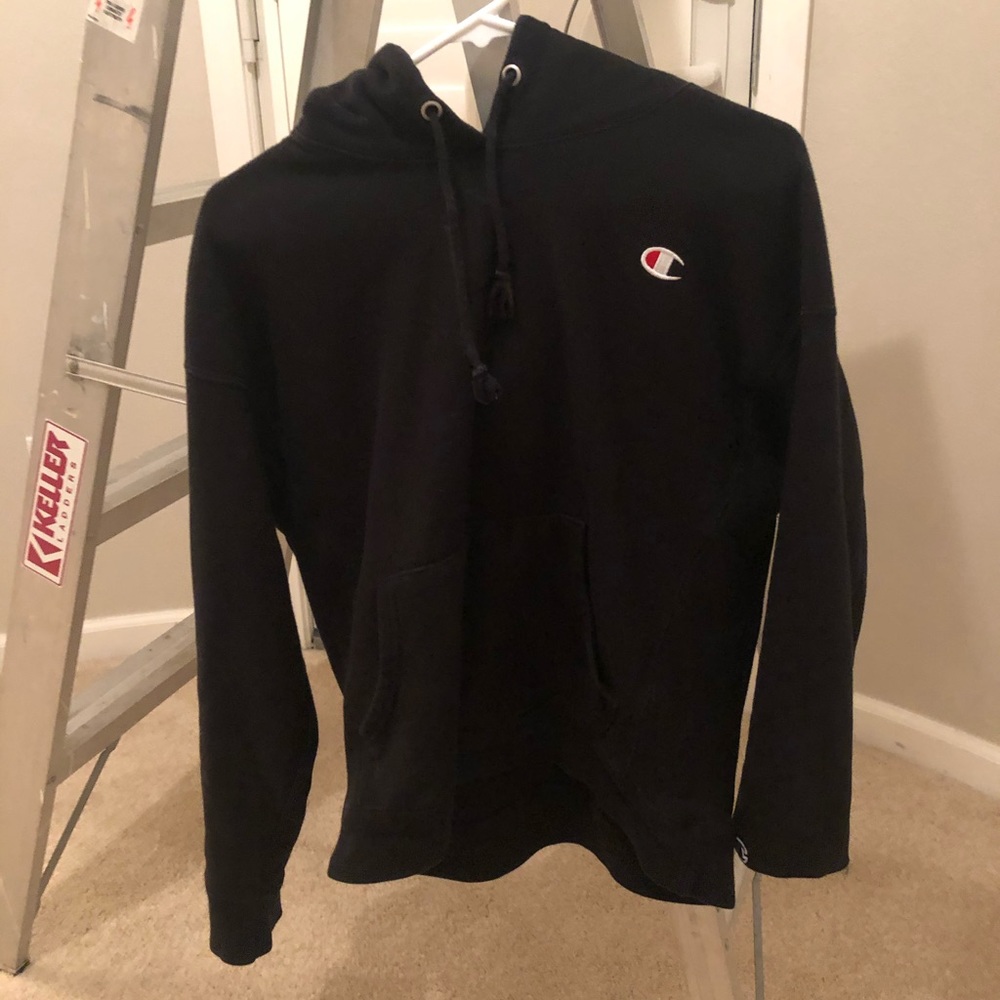 Black champion hoodie
